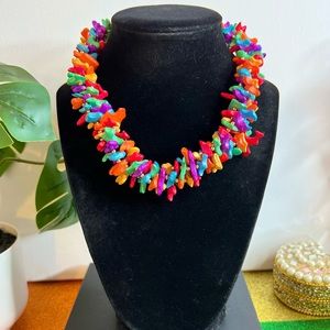 Vintage 80’s Néw Old Stock Multicolored Choker